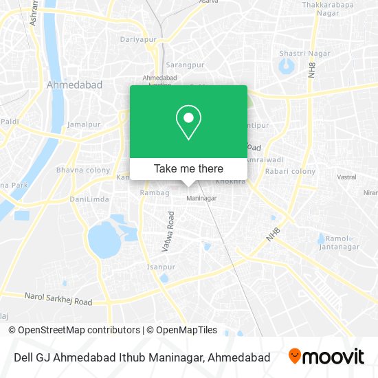 Dell GJ Ahmedabad Ithub Maninagar map