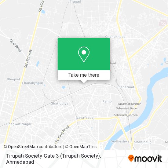 Tirupati Society-Gate 3 map