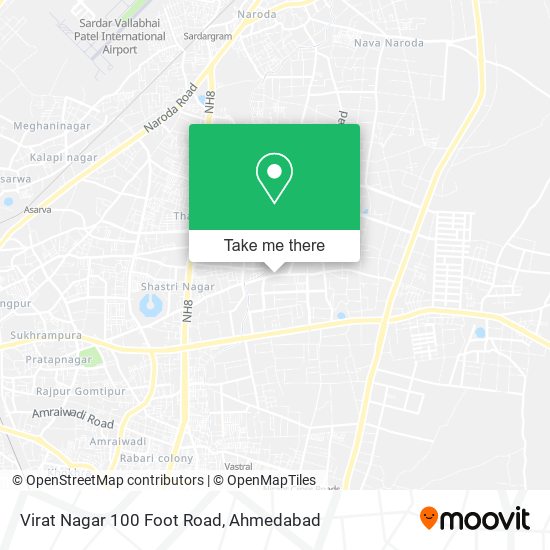 Virat Nagar 100 Foot Road map