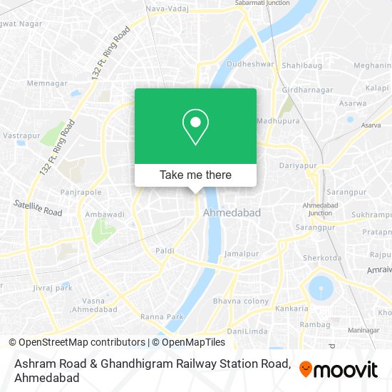 Ashram Road & Ghandhigram Railway Station Road map