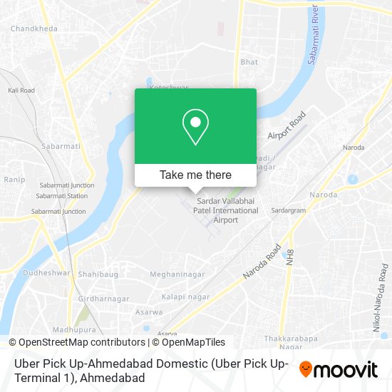 Uber Pick Up-Ahmedabad Domestic (Uber Pick Up-Terminal 1) map