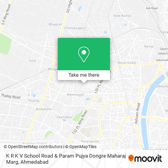 K R K V School Road & Param Pujya Dongre Maharaj Marg map