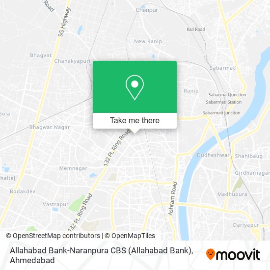 Allahabad Bank-Naranpura CBS map