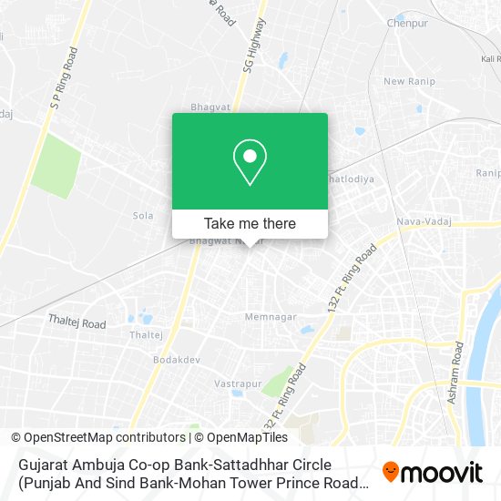 Gujarat Ambuja Co-op Bank-Sattadhhar Circle map