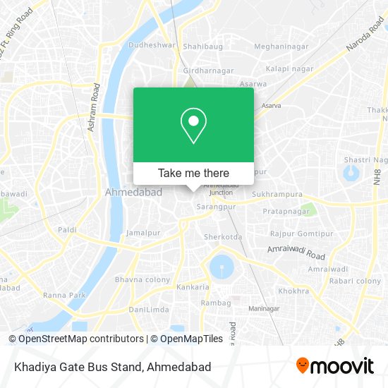 Khadiya Gate Bus Stand map