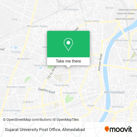 Gujarat University Post Office map