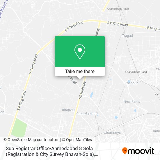 Sub Registrar Office-Ahmedabad 8 Sola (Registration & City Survey Bhavan-Sola) map