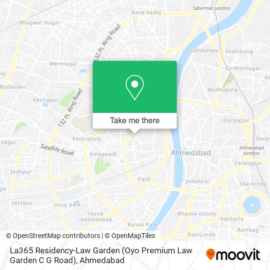 La365 Residency-Law Garden (Oyo Premium Law Garden C G Road) map