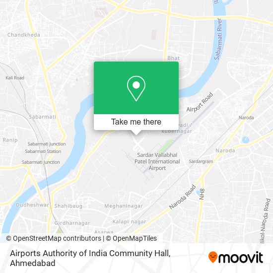 Airports Authority of India Community Hall map