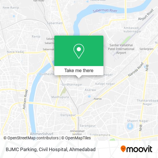 BJMC Parking, Civil Hospital map