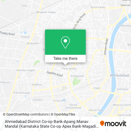 Ahmedabad District Co-op Bank-Apang Manav Mandal (Karnataka State Co-op Apex Bank-Magadi Road) map