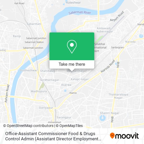 Office-Assistant Commissioner Food & Drugs Control Admin (Assistant Director Employment Ahmedabad) map