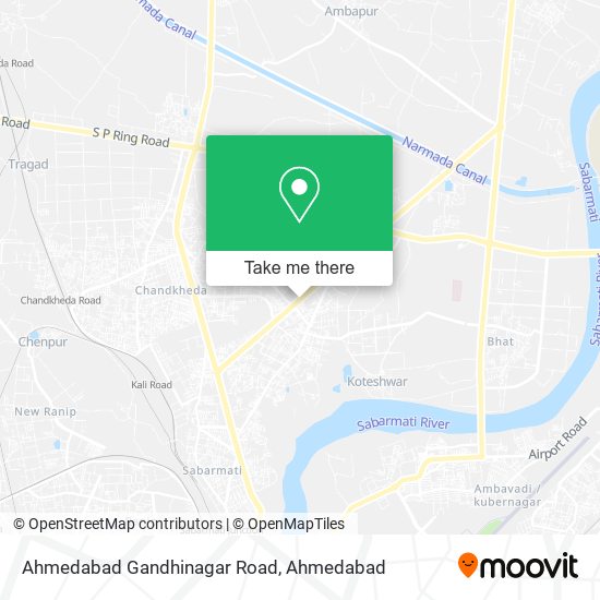 Ahmedabad Gandhinagar Road map