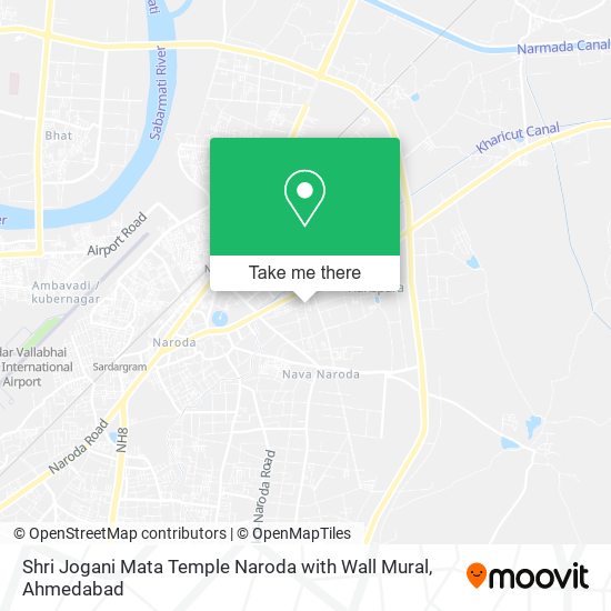 Shri Jogani Mata Temple Naroda with Wall Mural map