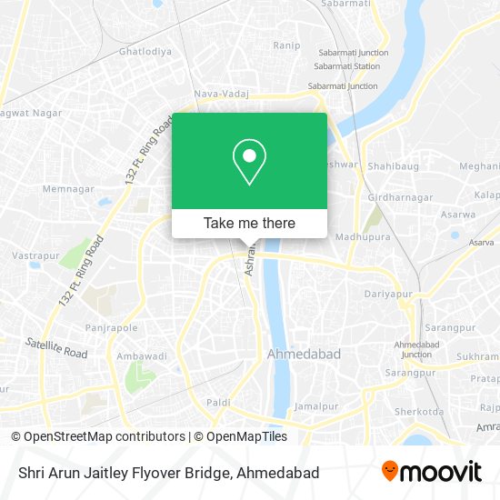 Shri Arun Jaitley Flyover Bridge map