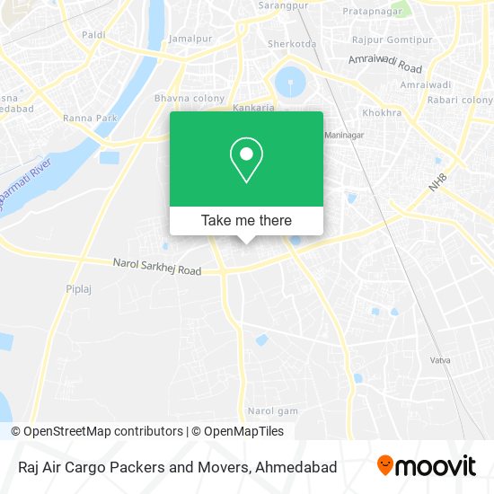 Raj Air Cargo Packers and Movers map