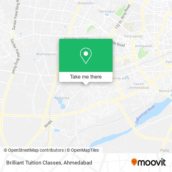 Brilliant Tuition Classes map