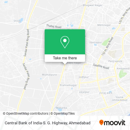 Central Bank of India-S. G. Highway map