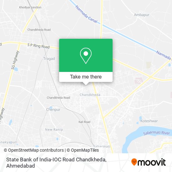 State Bank of India-IOC Road Chandkheda map