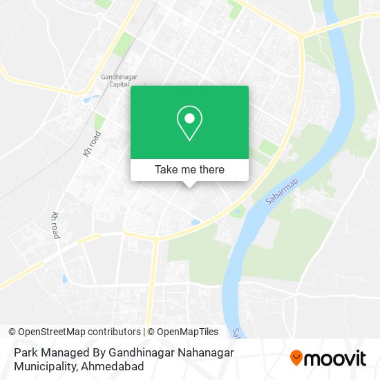 Park Managed By Gandhinagar Nahanagar Municipality map