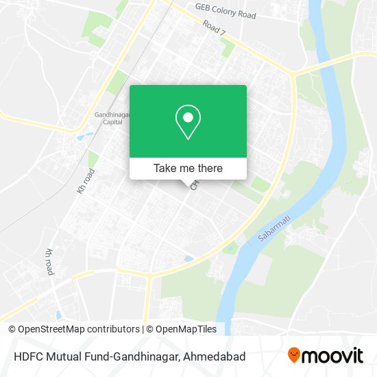 HDFC Mutual Fund-Gandhinagar map