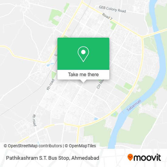Pathikashram S.T. Bus Stop map