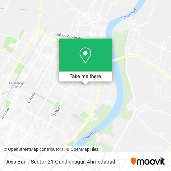 Axis Bank-Sector 21 Gandhinagar map