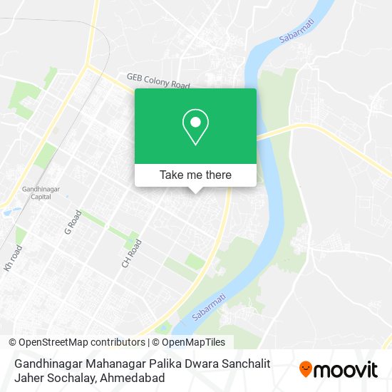 Gandhinagar Mahanagar Palika Dwara Sanchalit Jaher Sochalay map
