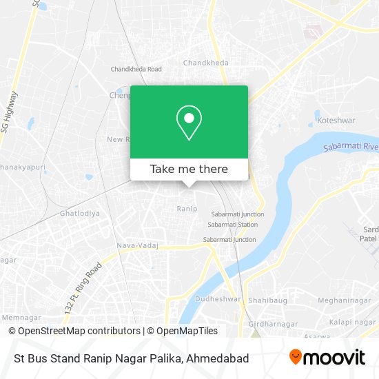 St Bus Stand Ranip Nagar Palika map