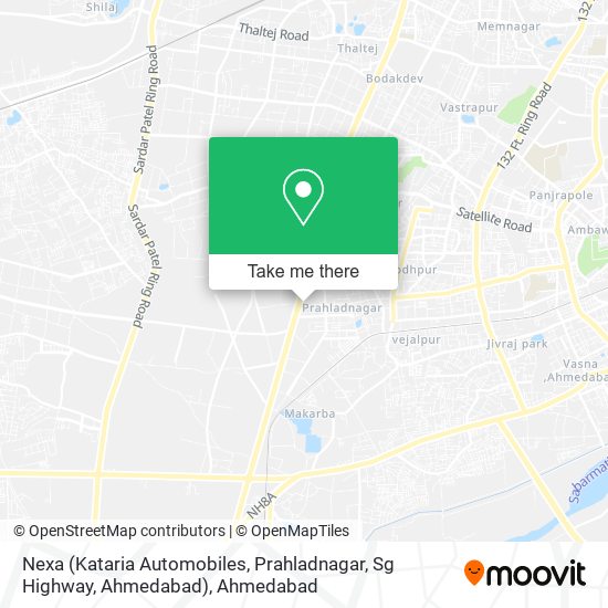 Nexa (Kataria Automobiles, Prahladnagar, Sg Highway, Ahmedabad) map