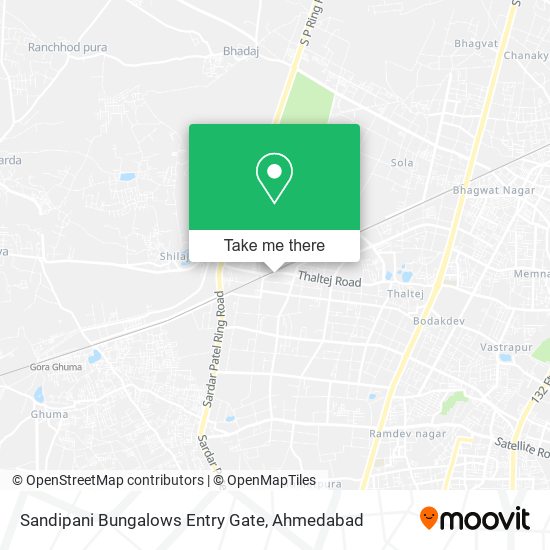 Sandipani Bungalows Entry Gate map