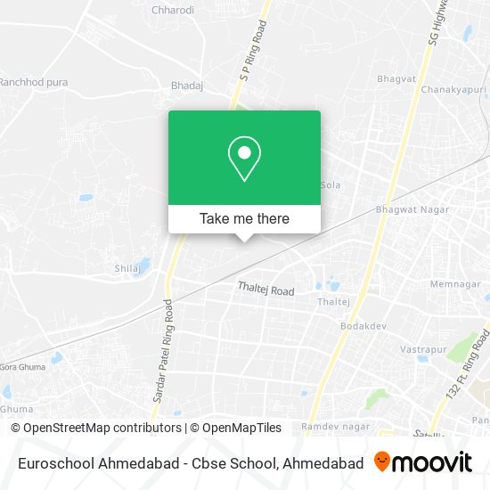 Euroschool Ahmedabad - Cbse School map