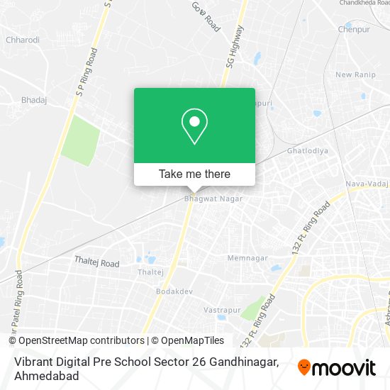 Vibrant Digital Pre School Sector 26 Gandhinagar map