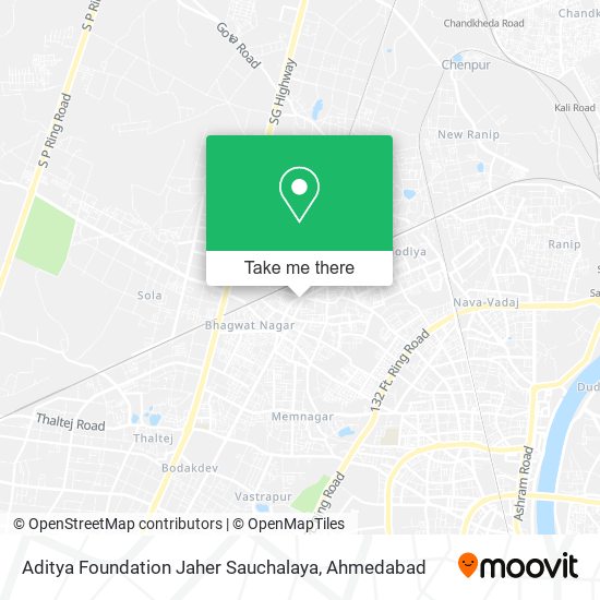 Aditya Foundation Jaher Sauchalaya map