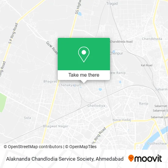 Alaknanda Chandlodia Service Society map