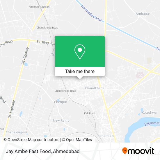 Jay Ambe Fast Food map