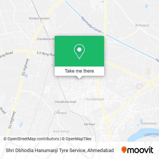 Shri Dbhodia Hanumanji Tyre Service map