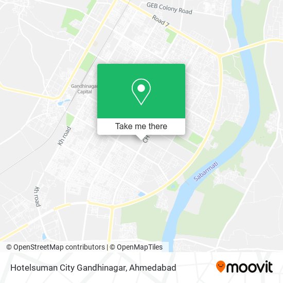Hotelsuman City Gandhinagar map