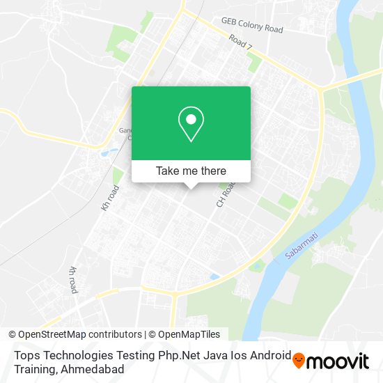 Tops Technologies Testing Php.Net Java Ios Android Training map