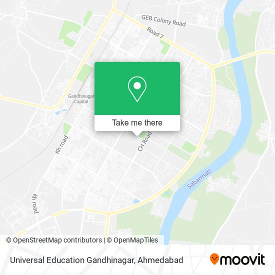 Universal Education Gandhinagar map