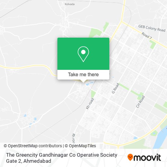 The Greencity Gandhinagar Co Operative Society Gate 2 map