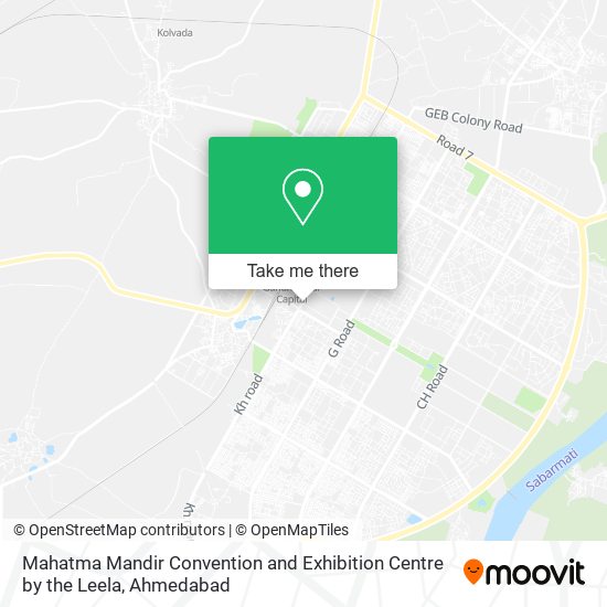 Mahatma Mandir Convention and Exhibition Centre by the Leela map