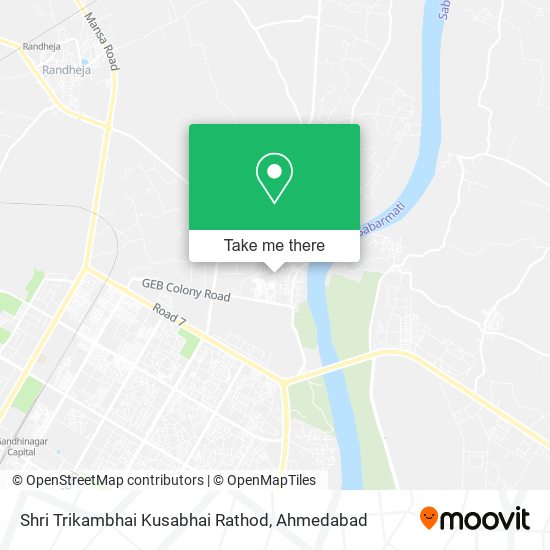 Shri Trikambhai Kusabhai Rathod map