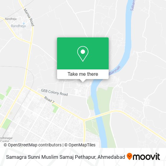 Samagra Sunni Muslim Samaj Pethapur map