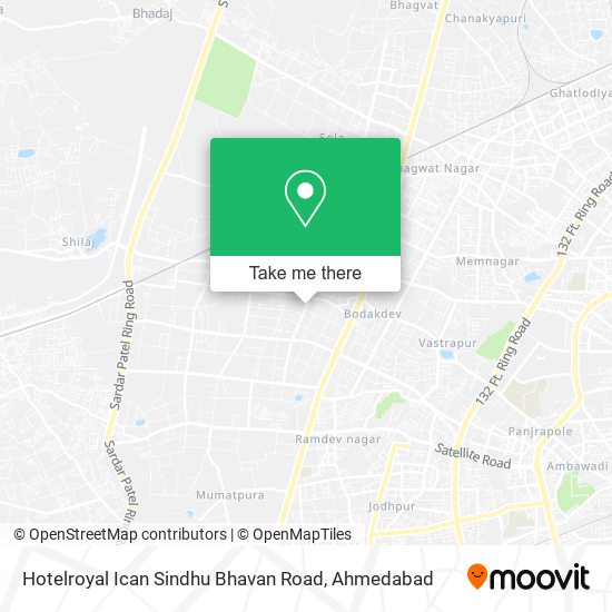 Hotelroyal Ican Sindhu Bhavan Road map