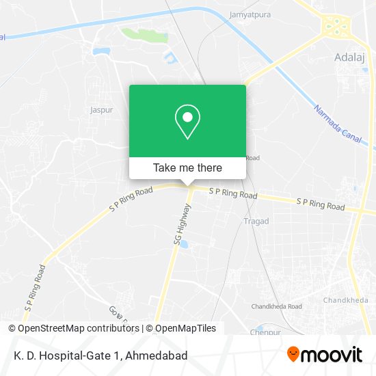 K. D. Hospital-Gate 1 map