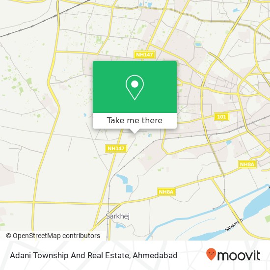 Adani Township And Real Estate map