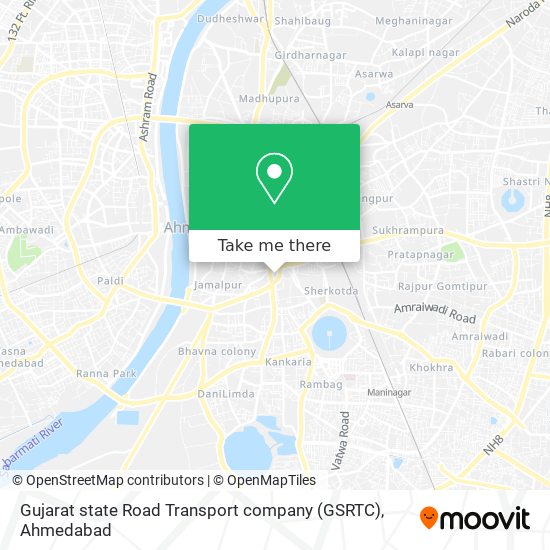 Gujarat state Road Transport company (GSRTC) map