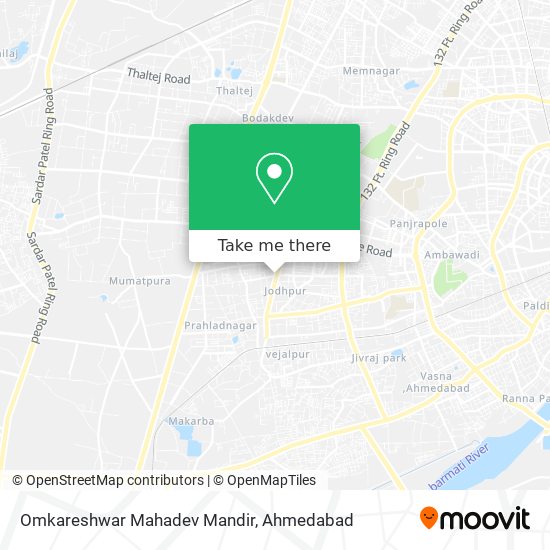 Omkareshwar Mahadev Mandir map