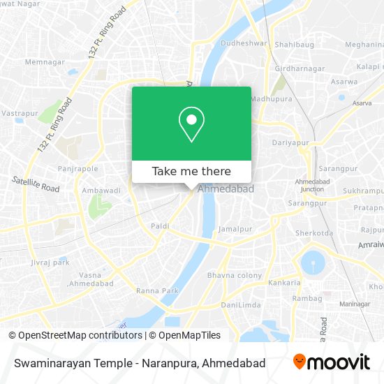 Swaminarayan Temple - Naranpura map